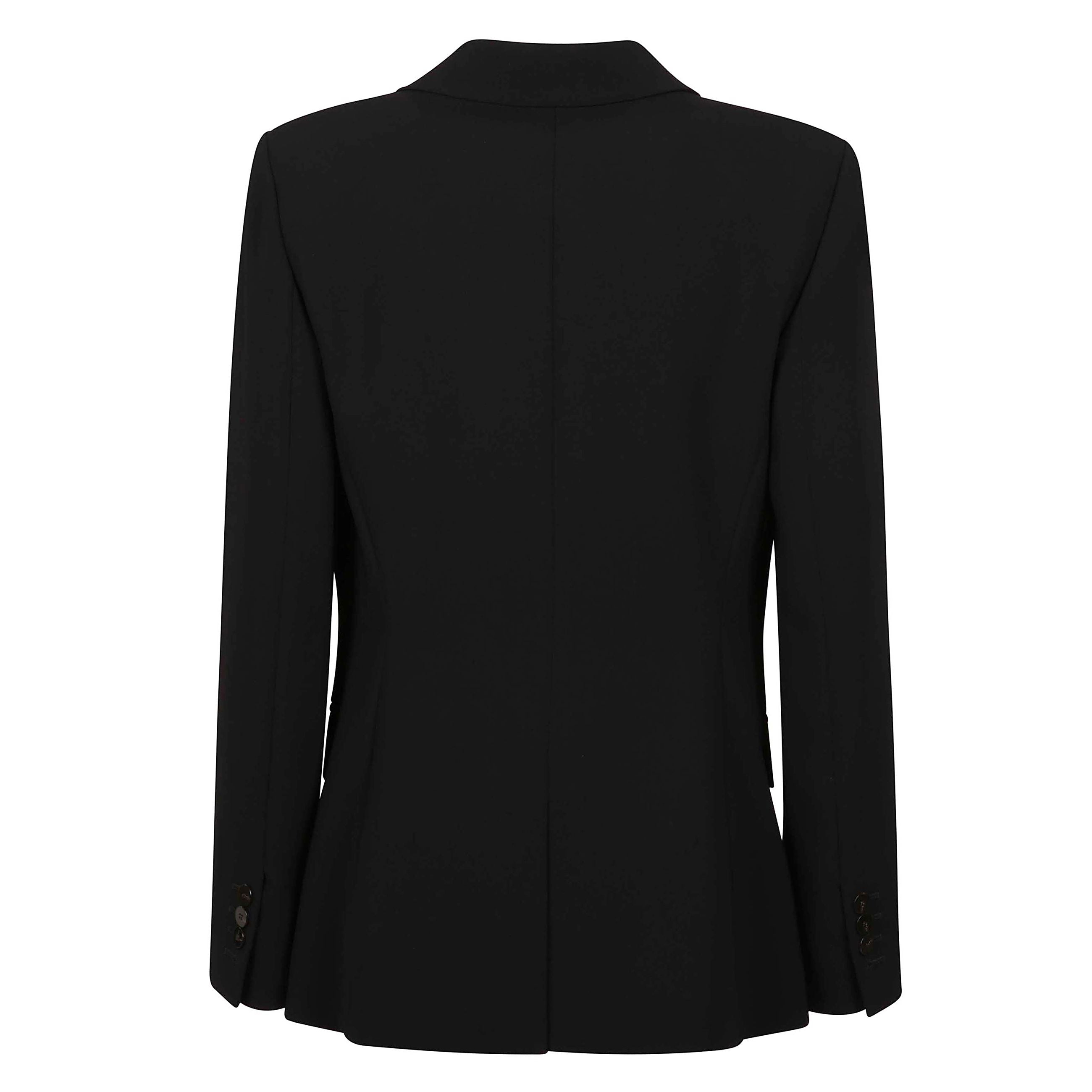 Blazer nero staple monopetto con taglio sartoriale e chiusura frontale a bottoni