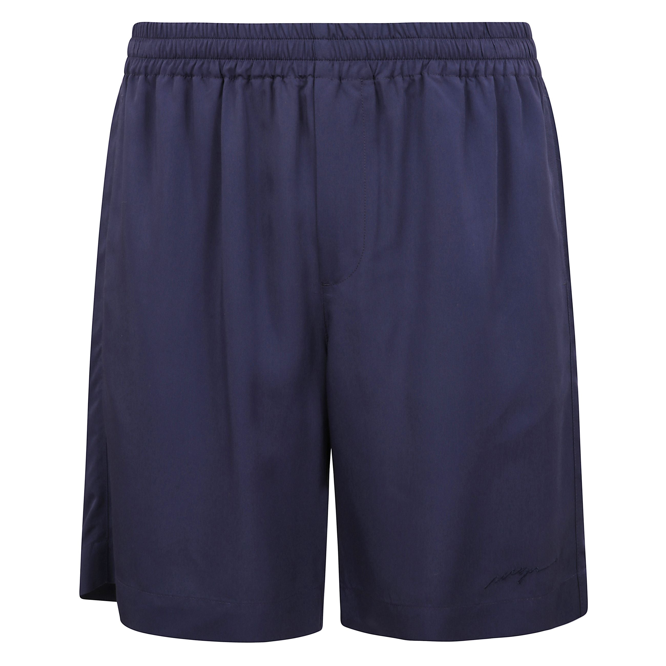 Bermuda mare con logo ricamato msgm, convita elasticizzata e tasche