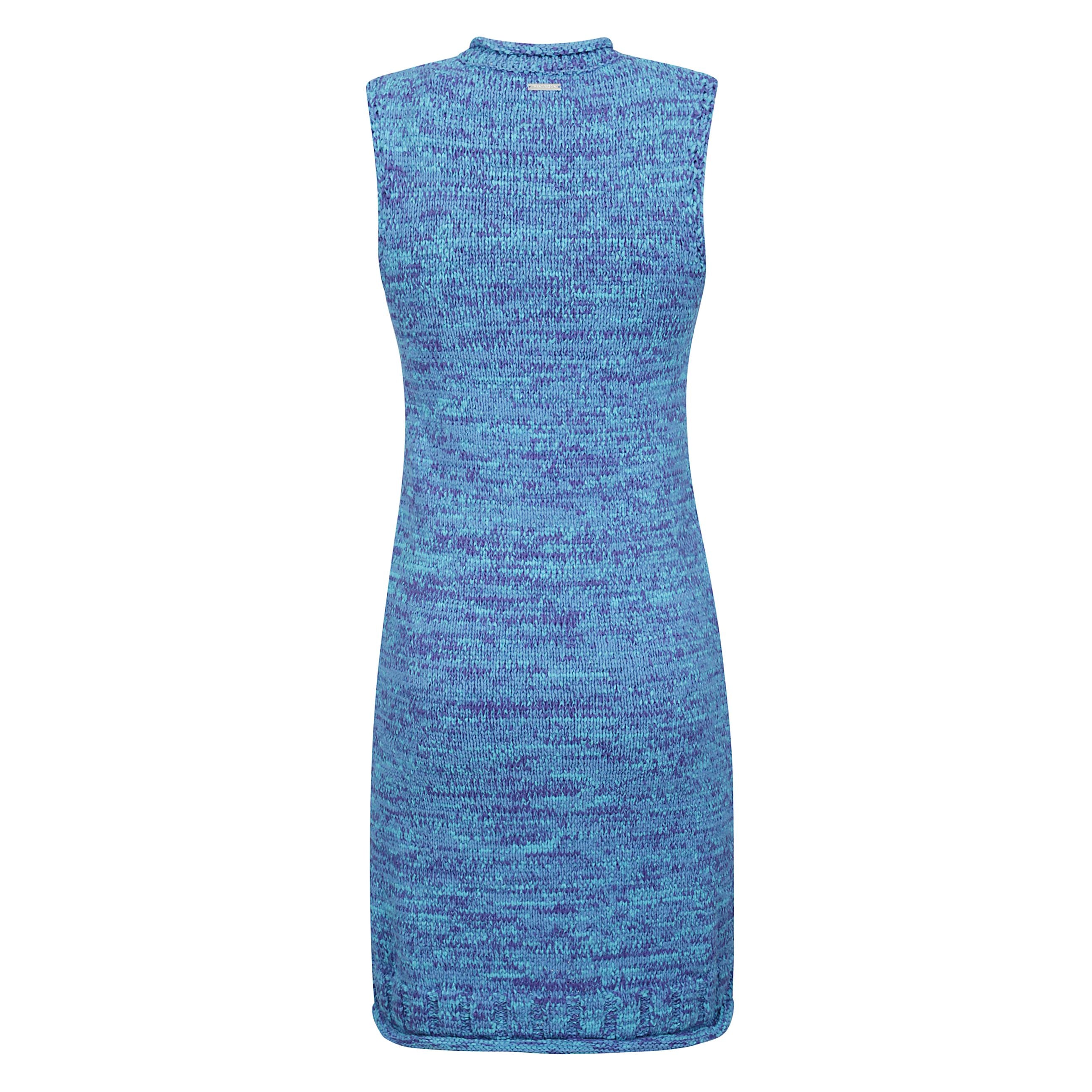 Abito con girocollo rifinito, inserti intrecciati a contrasto e orlo rifinito tono su tono