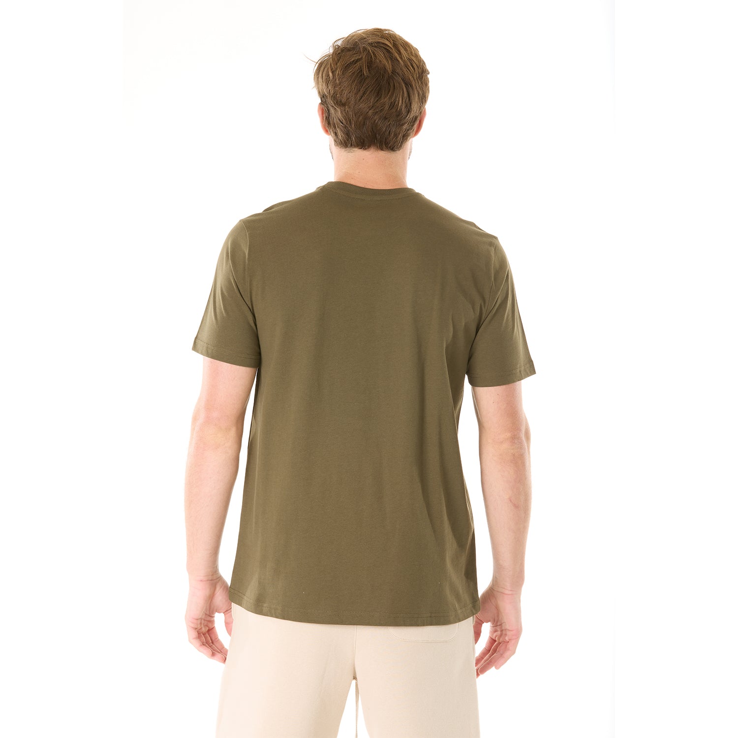 G WEST MENS SOLID CREW NECK TEE - OLIVE