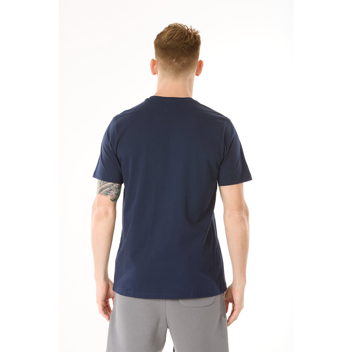 G WEST MENS SOLID CREW NECK TEE - NAVY