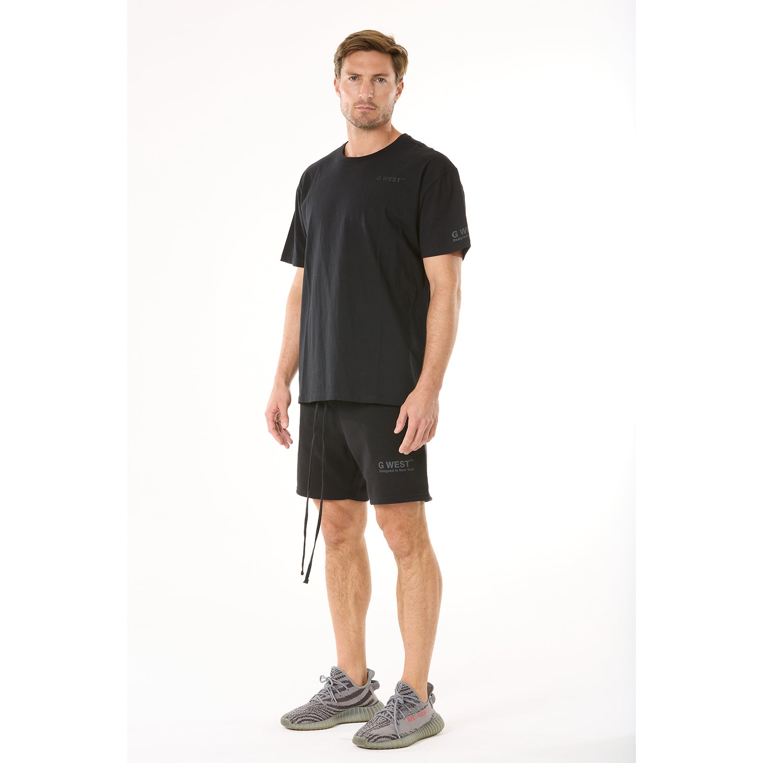 G WEST MENS LIFESTYLE PREMIUM T-SHIRT - JET BLACK