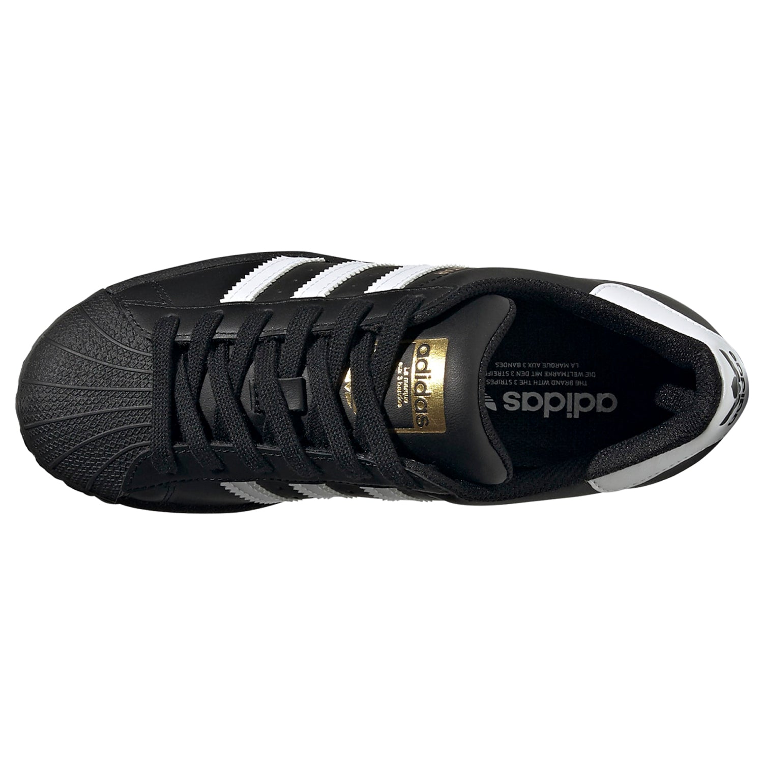 adidas Superstar Core Black Cloud White Gold (GS)