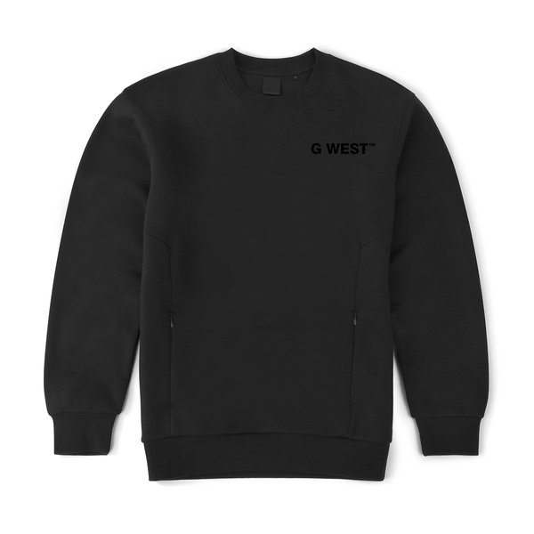 G-west Fleece Crewneck With Invisible Zippers Mens Style : Gwcrwl7006