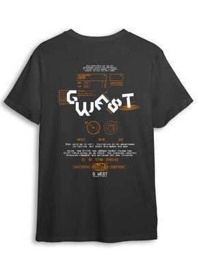 G West Mens Printed album cover T Shirt  - Black