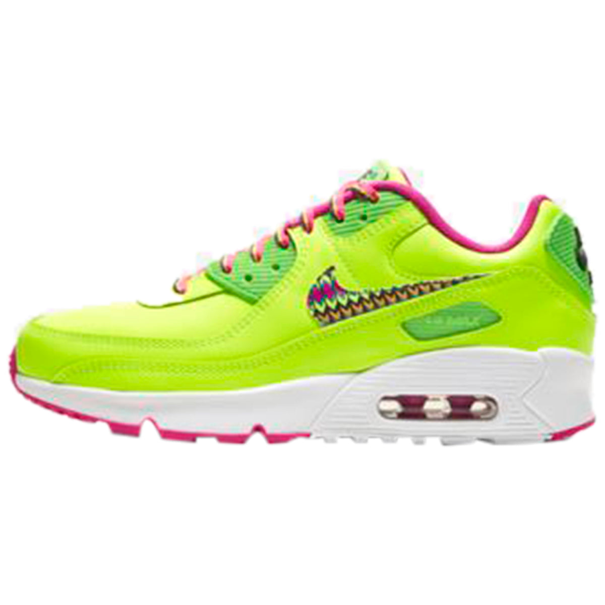 Nike Air Max 90 Leather Volt Fire Pink (GS)