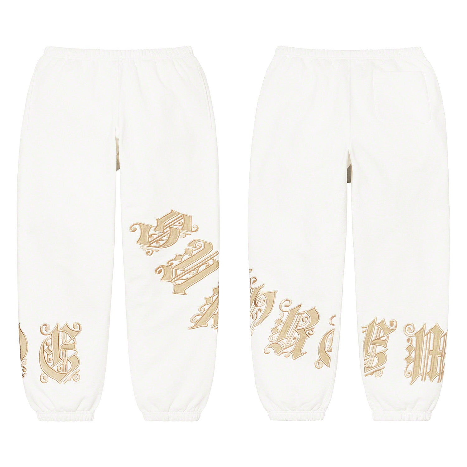 Supreme Old English Wrap Sweatpant White