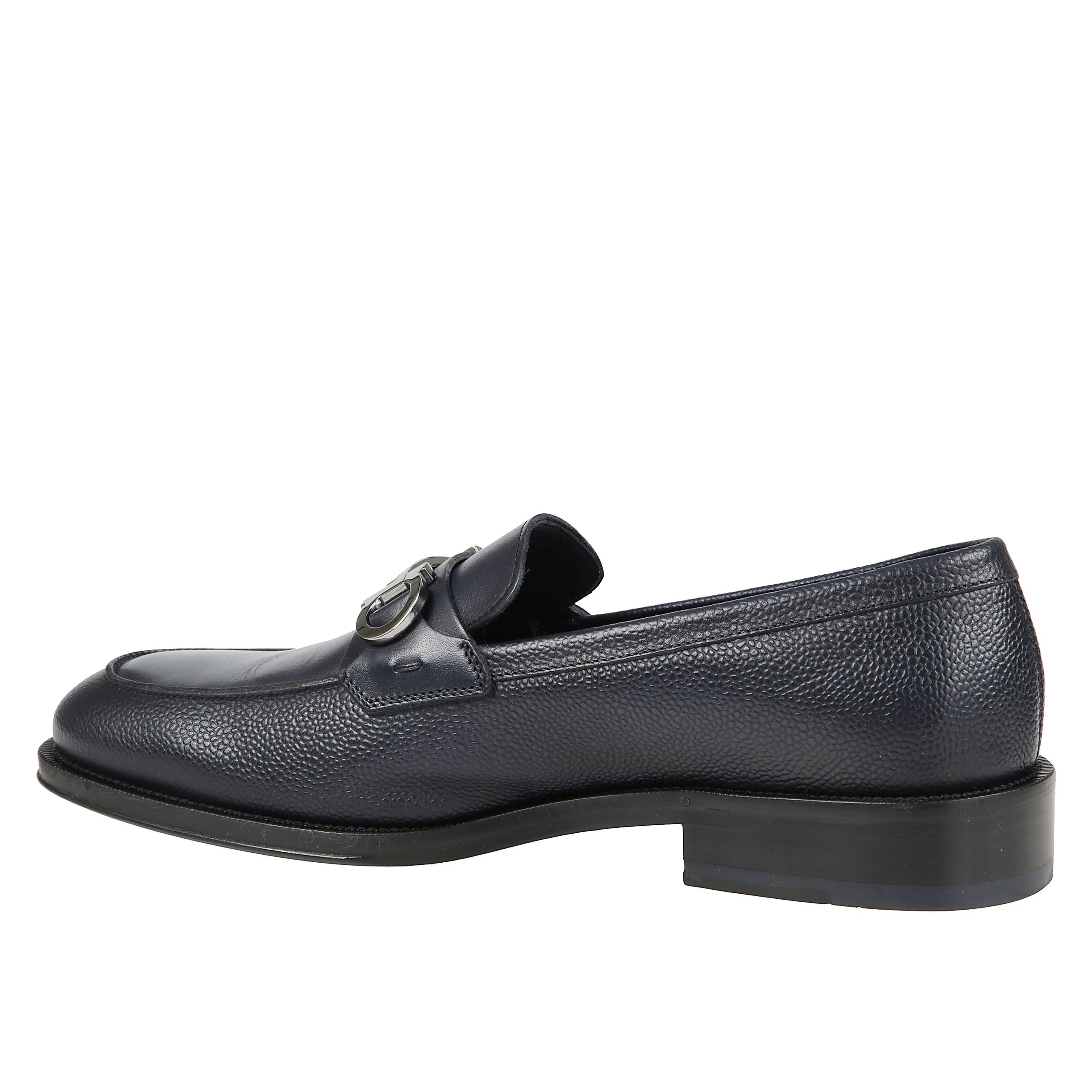 Mocassini con fibbia gancini