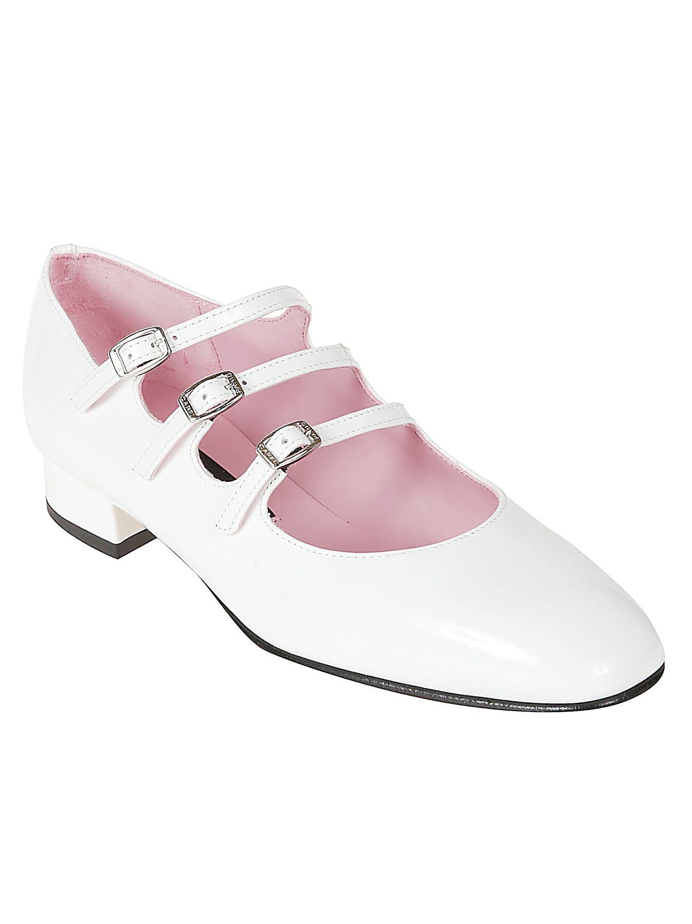 White patent leather