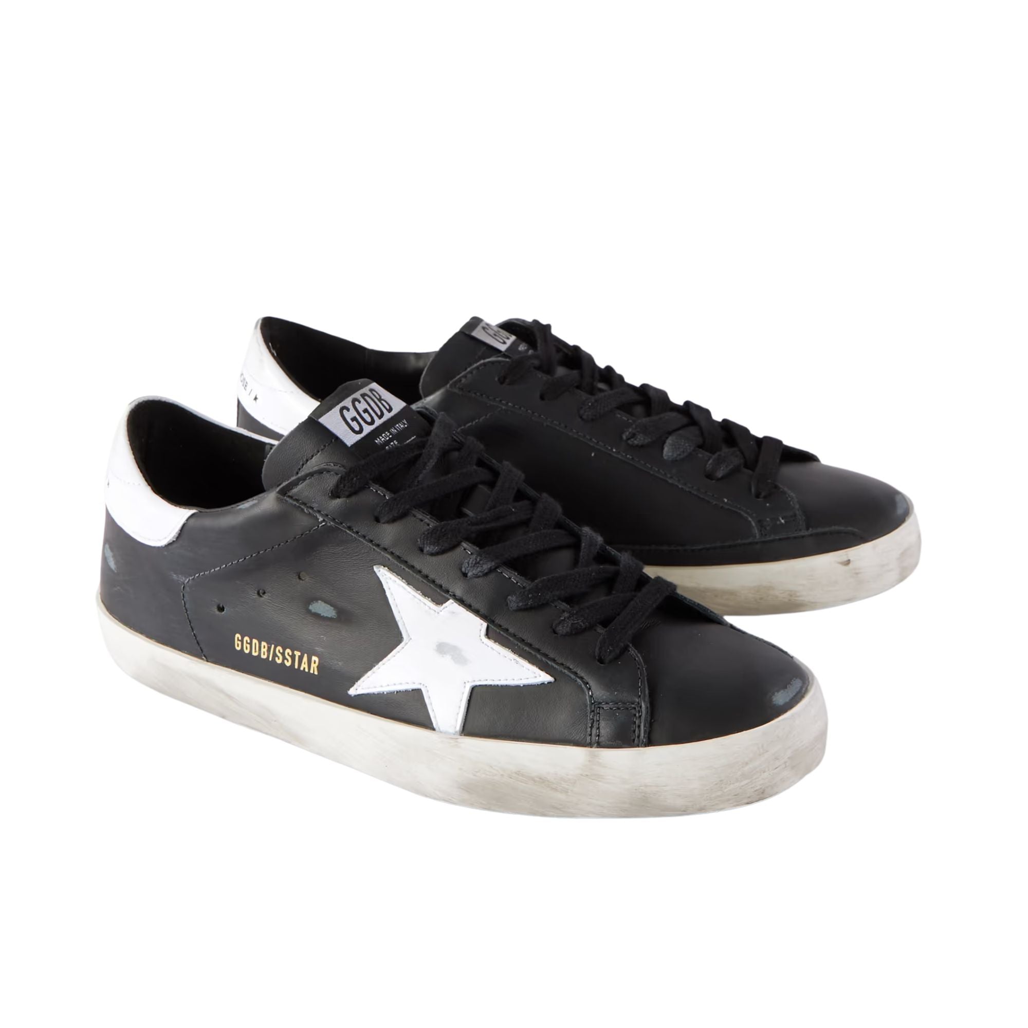 Golden Goose Super-Star Black White Leather