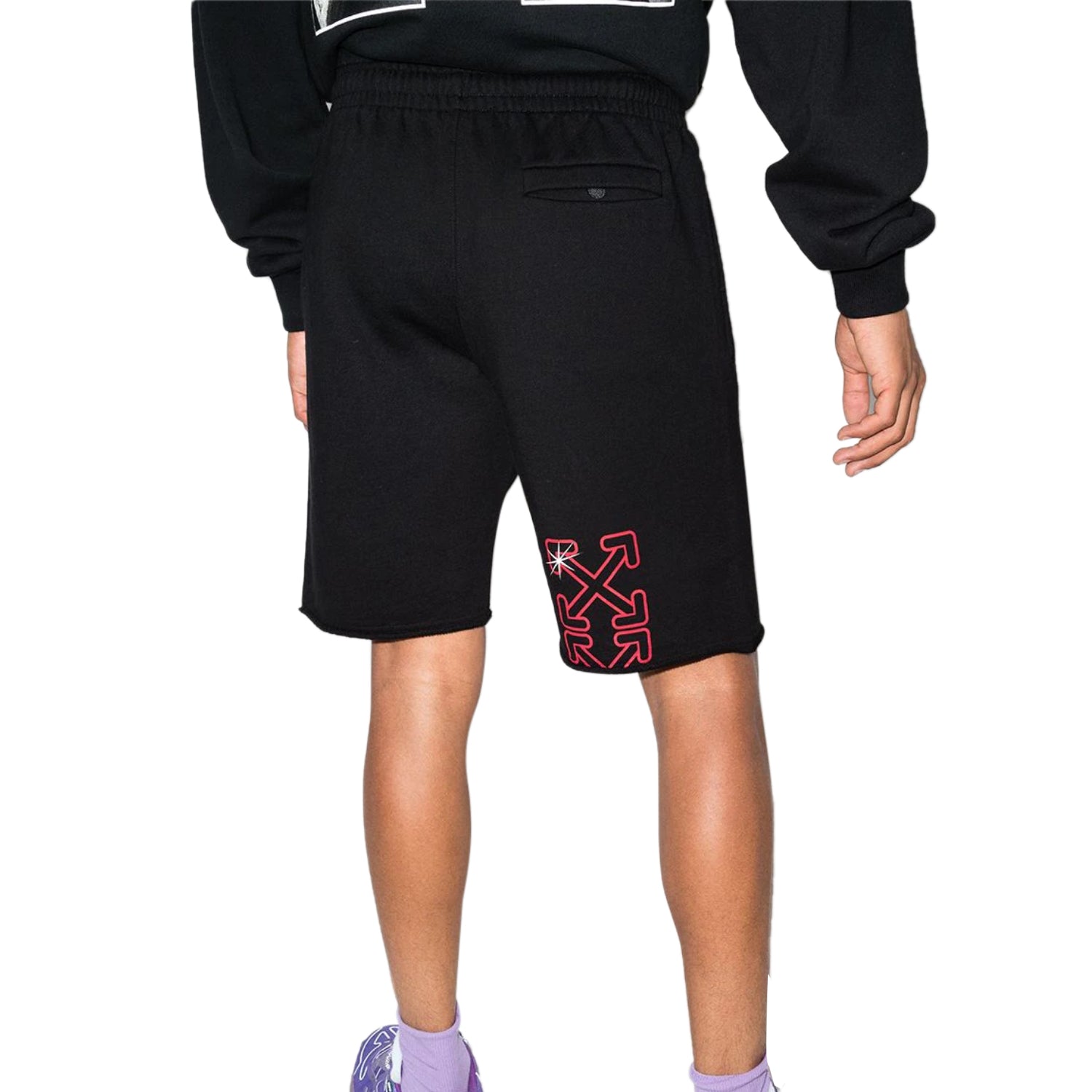 OFF-WHITE Starred Arrow Sweatshorts Black/Red
