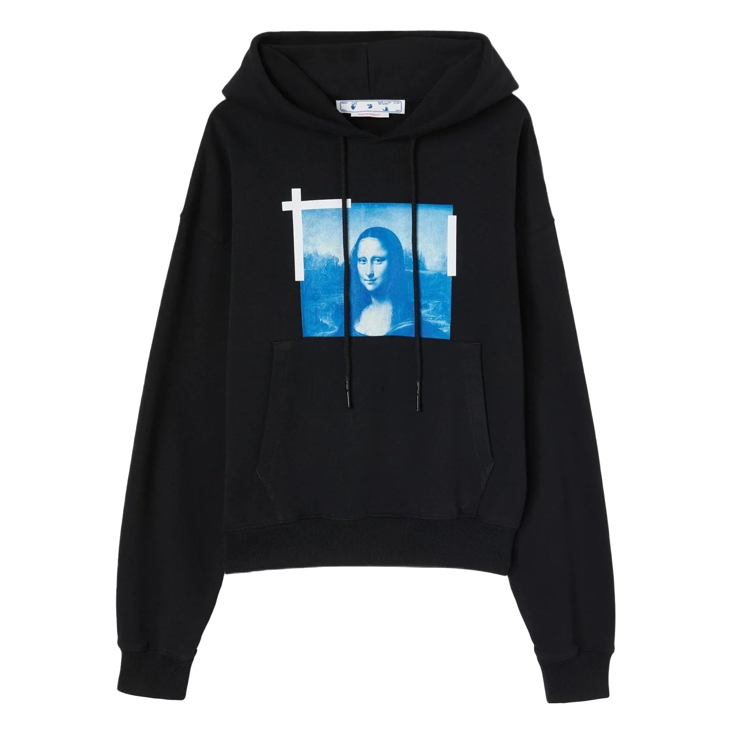 OFF-WHITE Taped Mona Lisa Over Hoodie Black/Blue/White