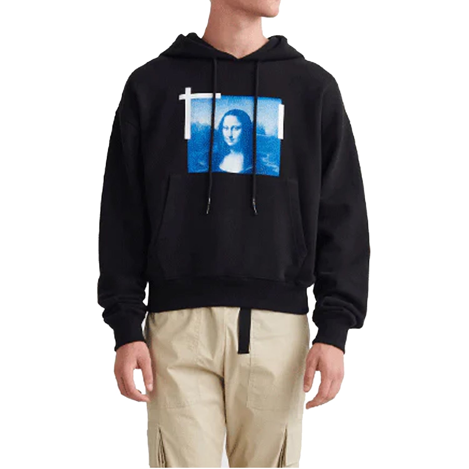OFF-WHITE Taped Mona Lisa Over Hoodie Black/Blue/White