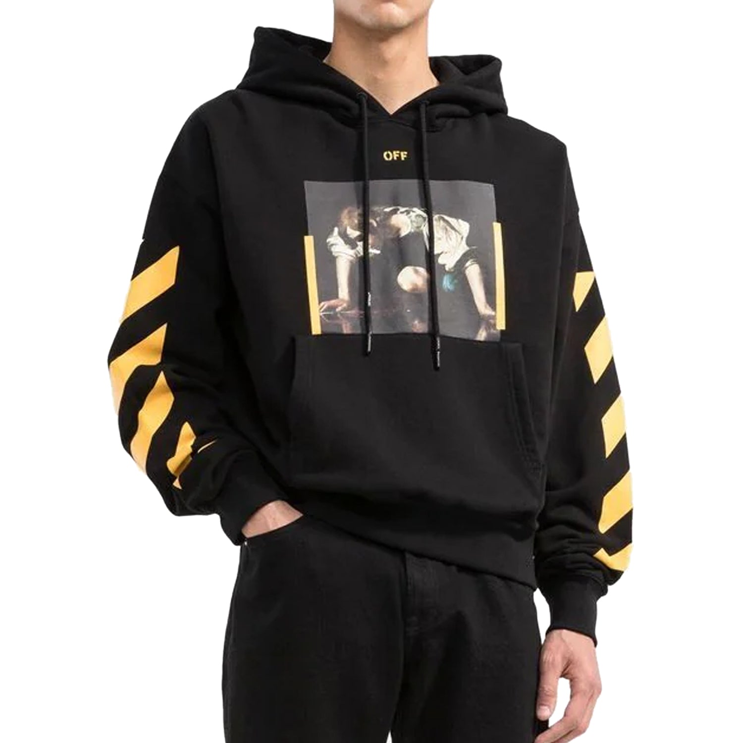 OFF-WHITE Caravaggio Narcis Over Hoodie Black