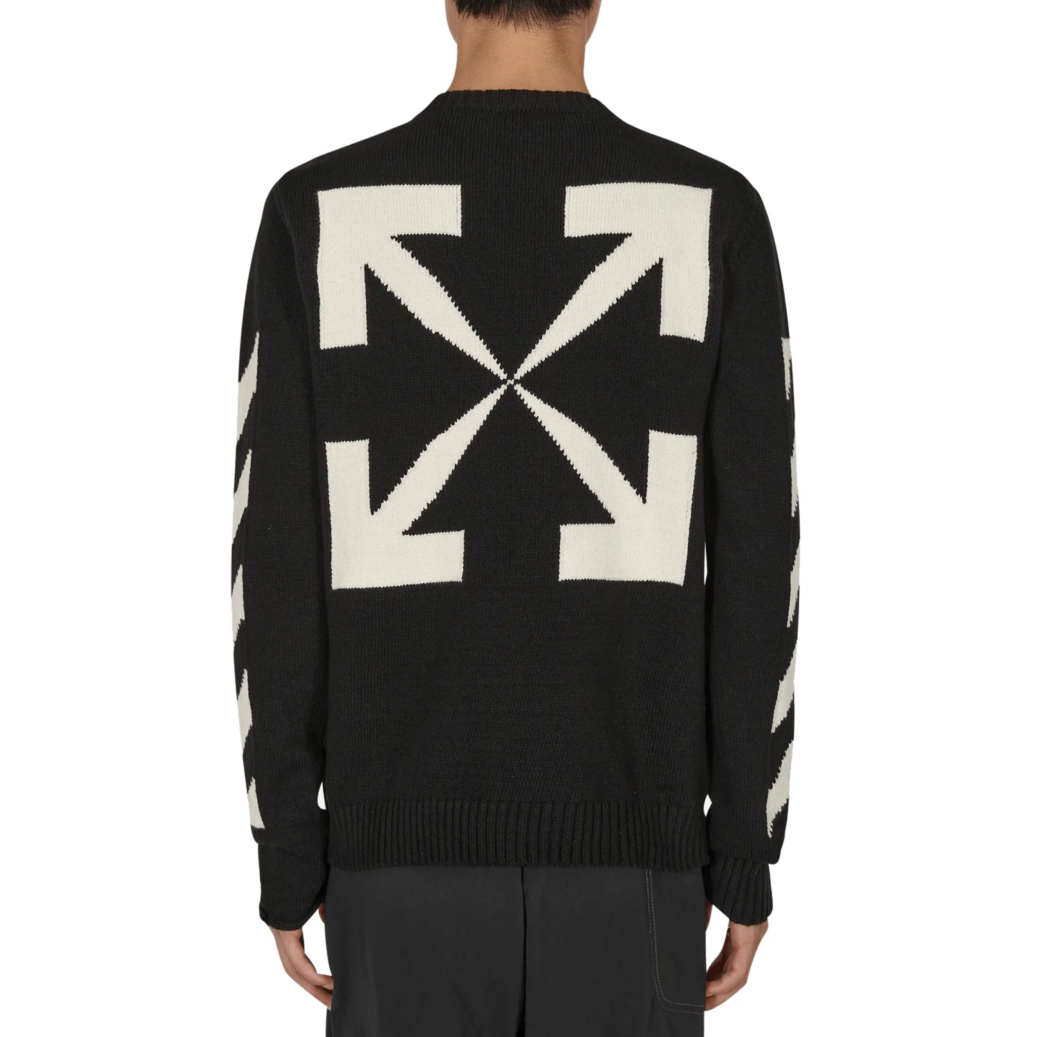 Off-white Diag Arrow Knit Crewneck Mens Style : Omhe023c99kn100