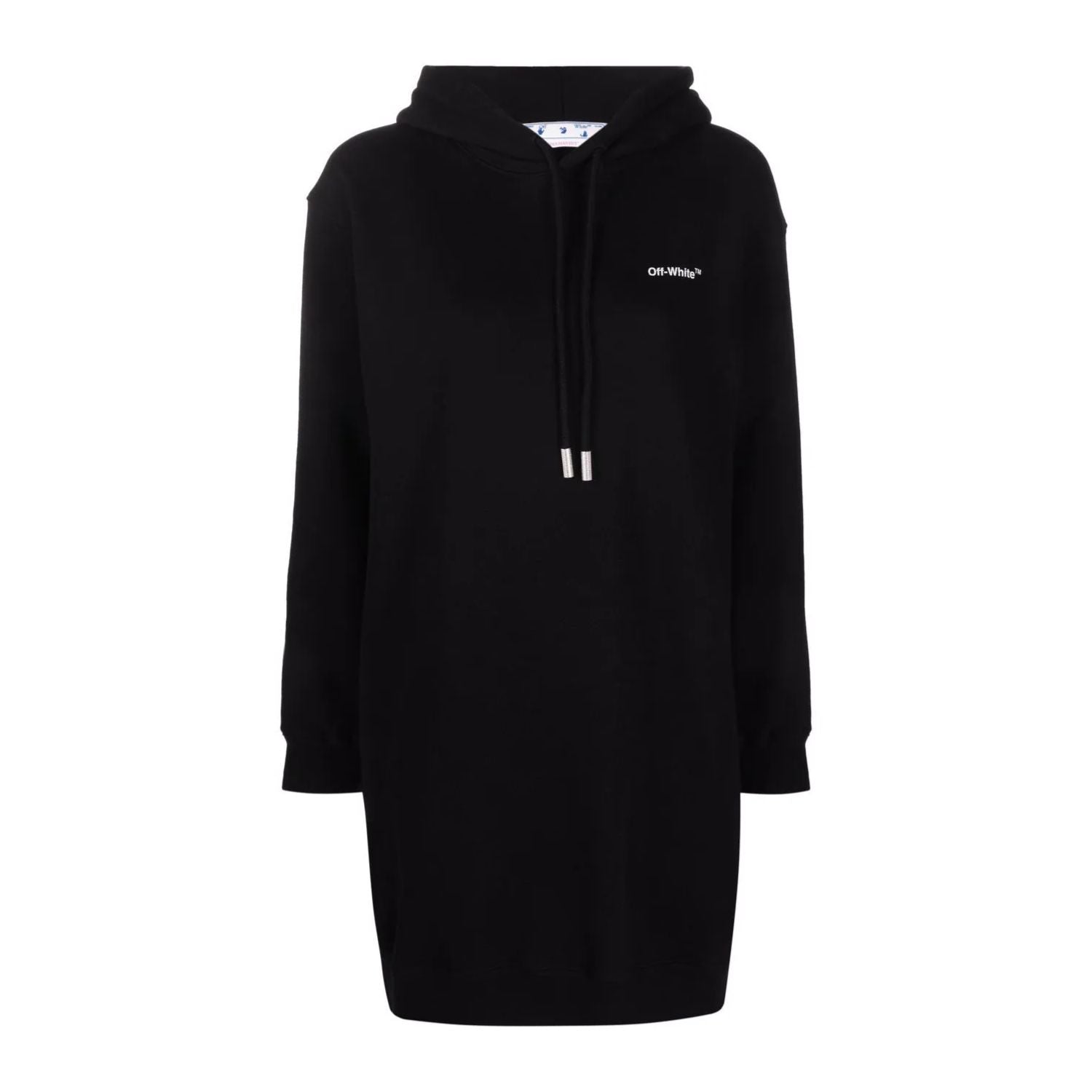 OFF-WHITE Diag Hoodie Sweatshirt Dress Black/White
