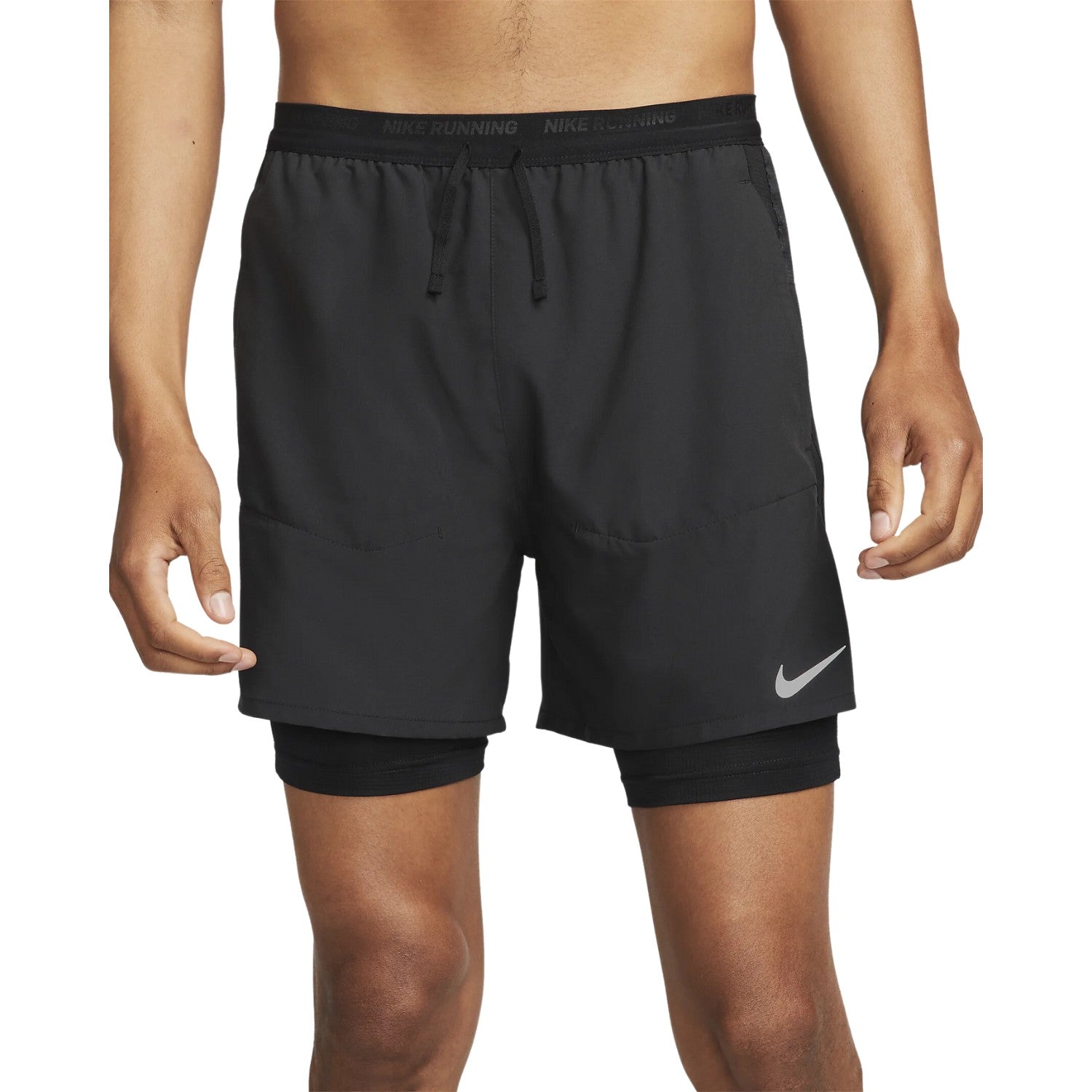 Nike Stride Dri-FIT 5" Hybrid Running Shorts Black