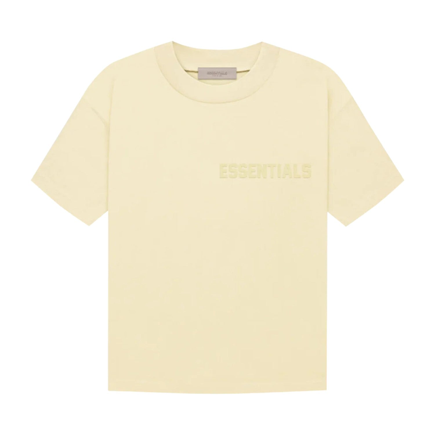 Fear Of God Essential Yellow Flocked T-shirt Mens Style : 125su222006f