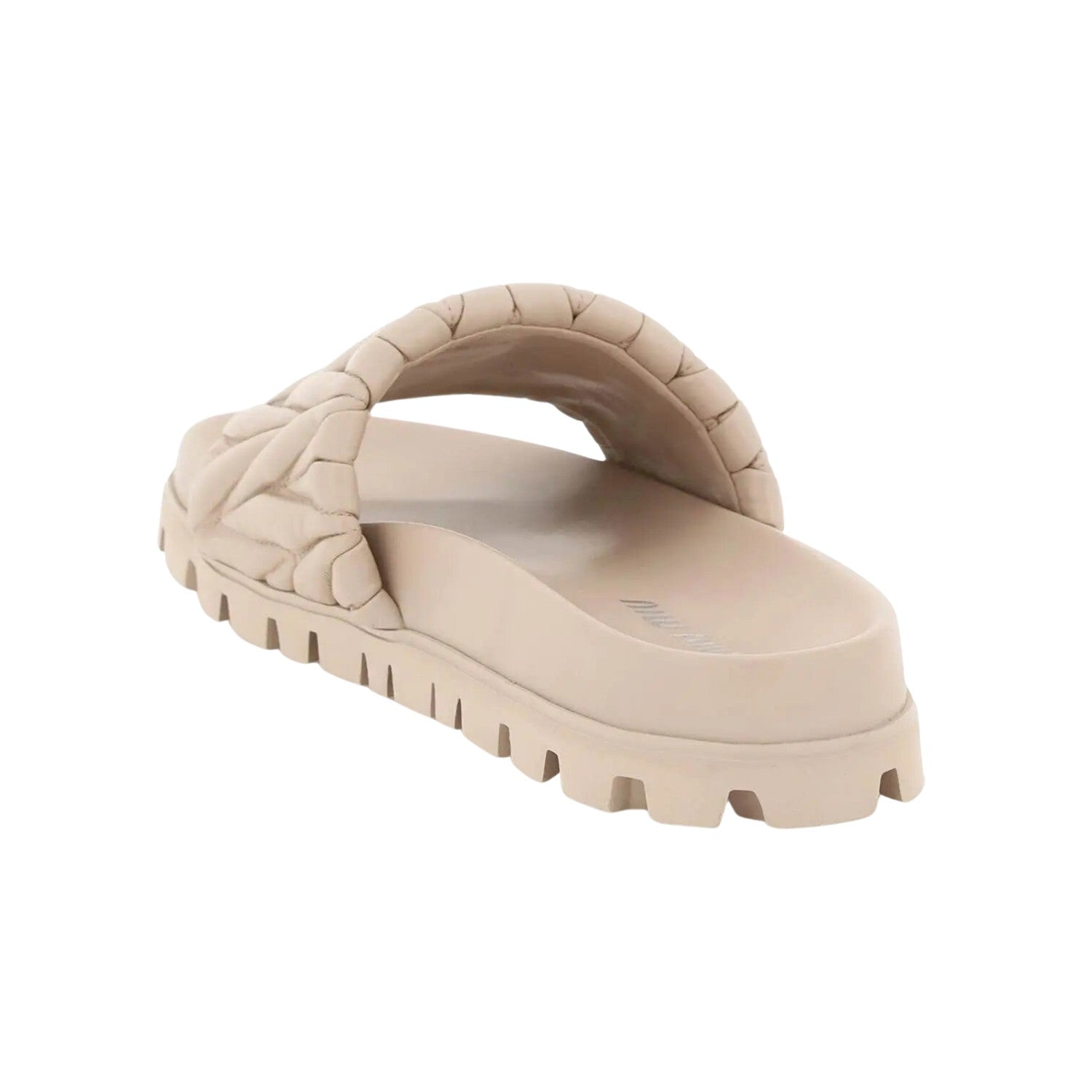 Miu Miu Matelassé Nappa Leather Slides Womens Style : 5xx601_3lm4