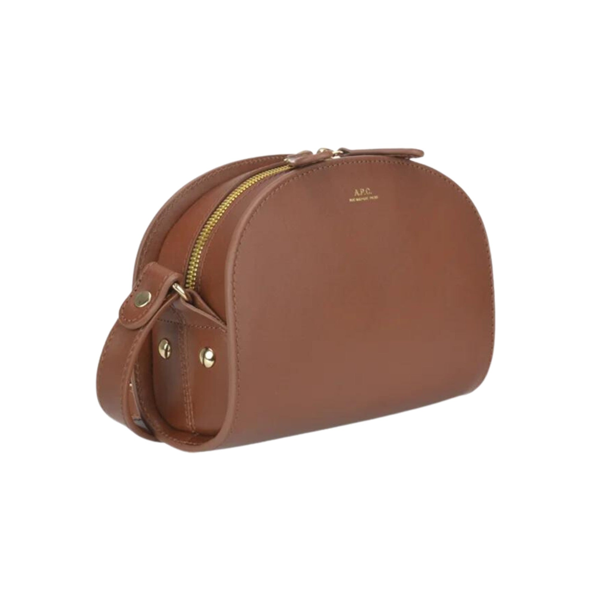 A.p.c Sac Demi Lune Mini Noisette Womens Style : Pxawv-f61392 Cad