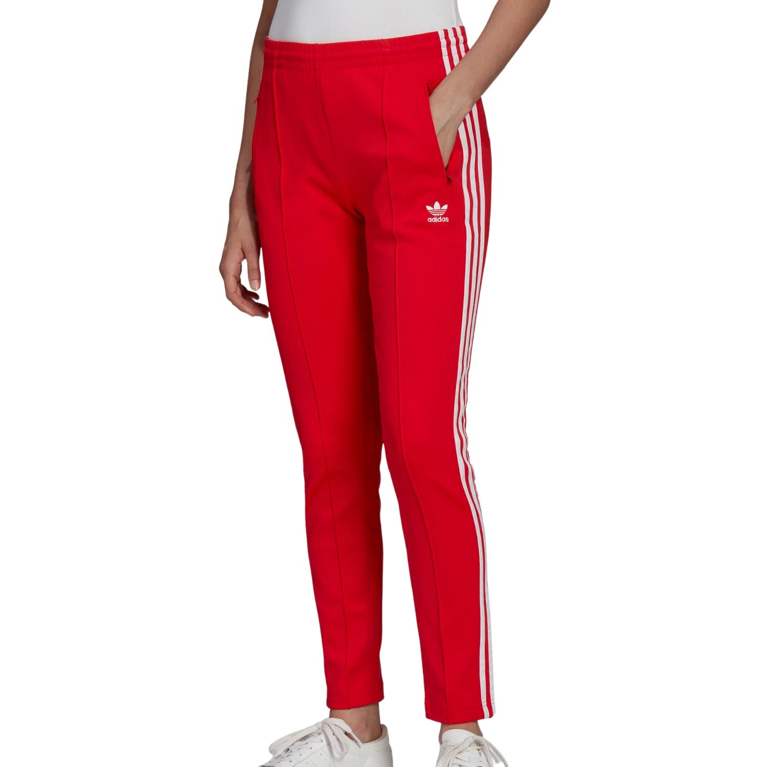 adidas Women's Primeblue SST Track Pants Vivid Red