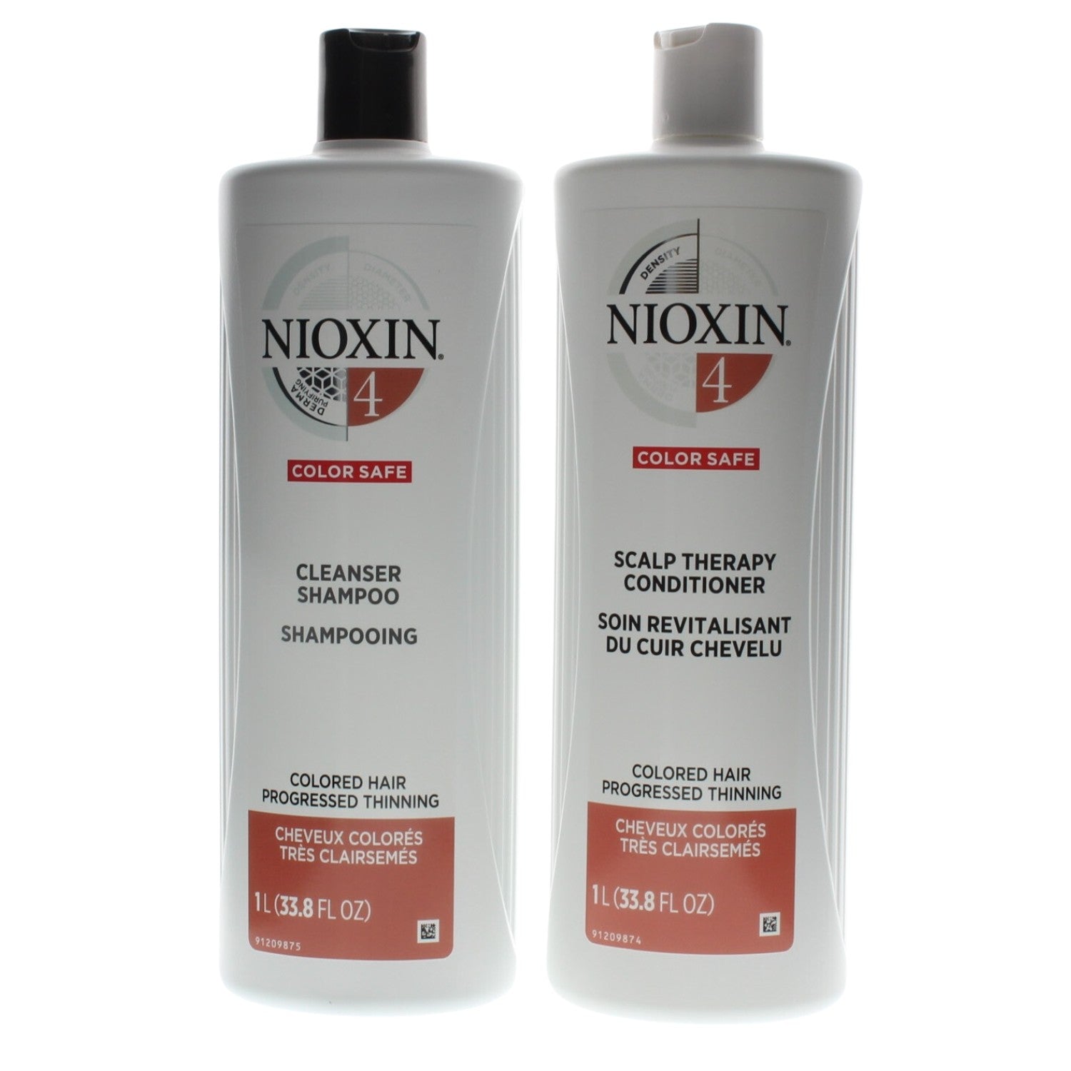 Nioxin System 4 Cleanser + Scalp Therapy, Fine Hair Liter Duo