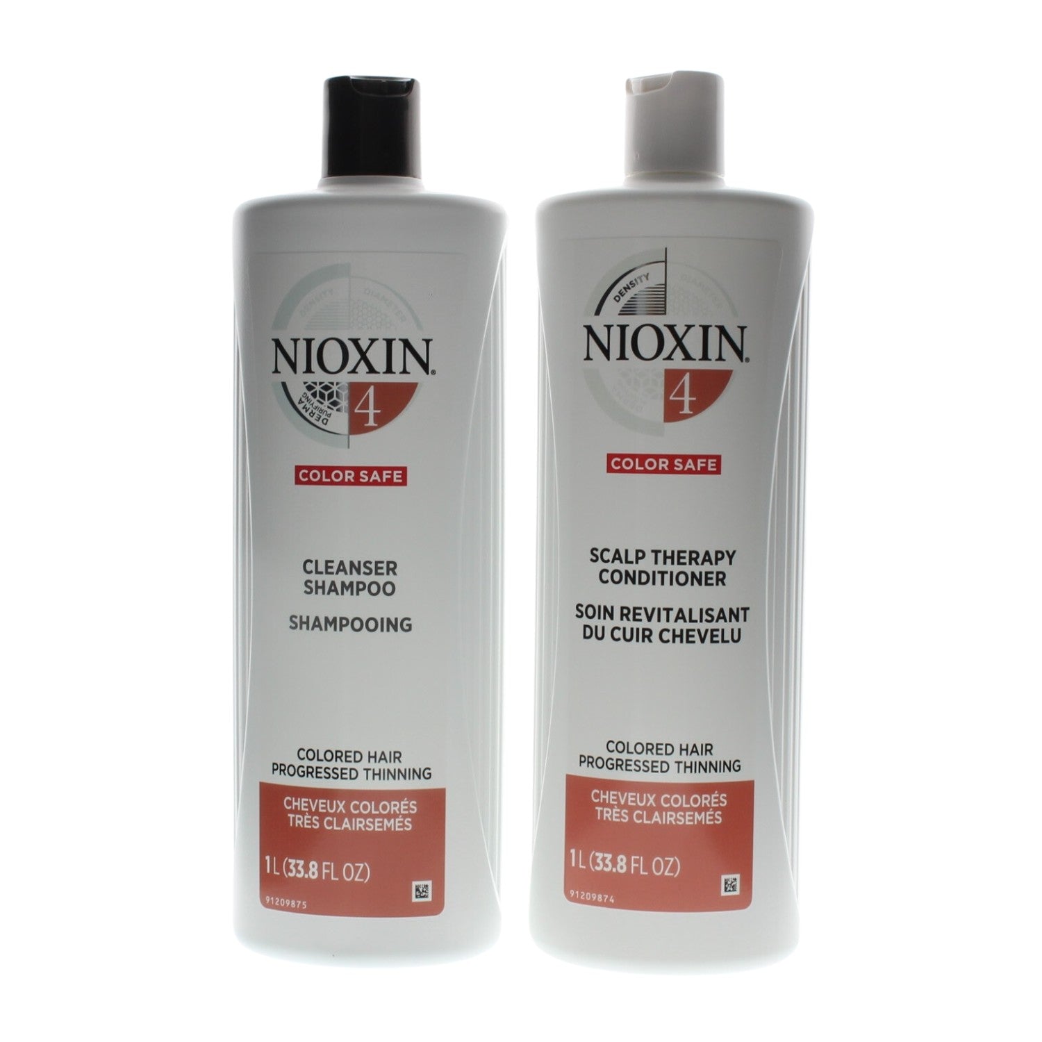 Nioxin System 4 Cleanser + Scalp Therapy 33.8oz/Liter Duo (New Packaging)