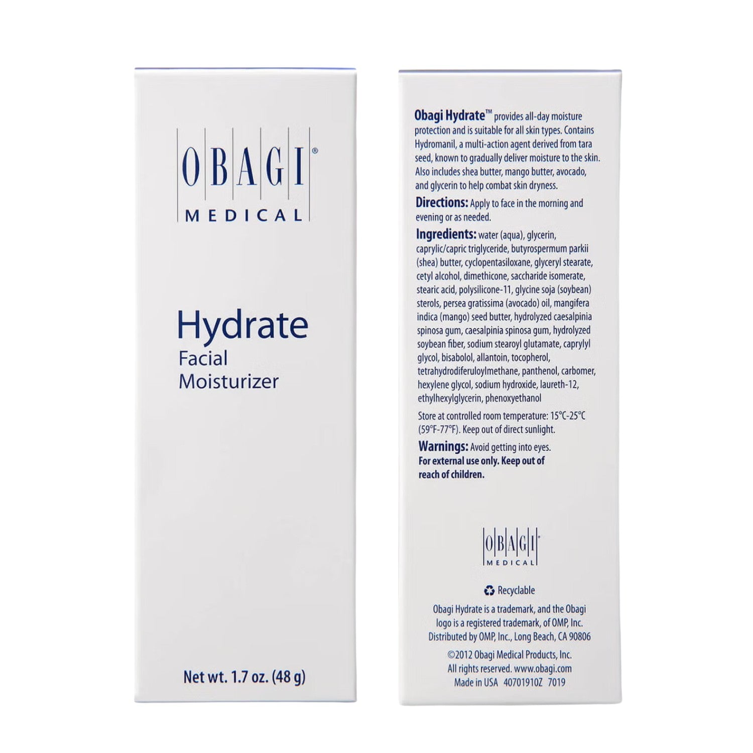 Obagi Hydrate Facial Moisturizer 1.7oz
