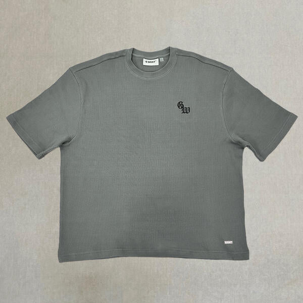  G WEST MENS WAFFLE TEE - SAGE