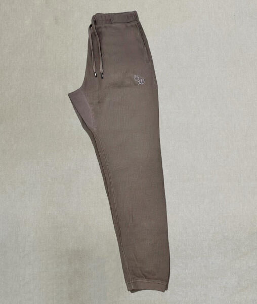 G WEST  MENS WAFFLE JOGGERS - BROWN 