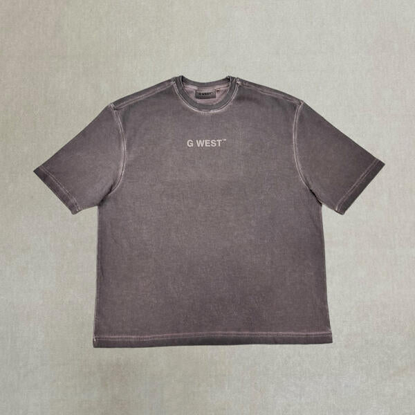 G WEST MENS TEE - DARK BROWN 