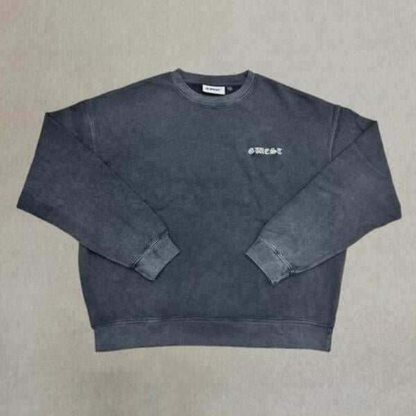 G WEST  MENS RELAX ESSENTIAL CREW NECK JERSEY- BLACK 