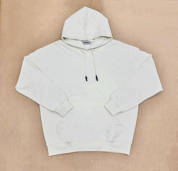 G WEST MENS SCRYPT PULL OVER HOODIE - CLOUD CREAM 