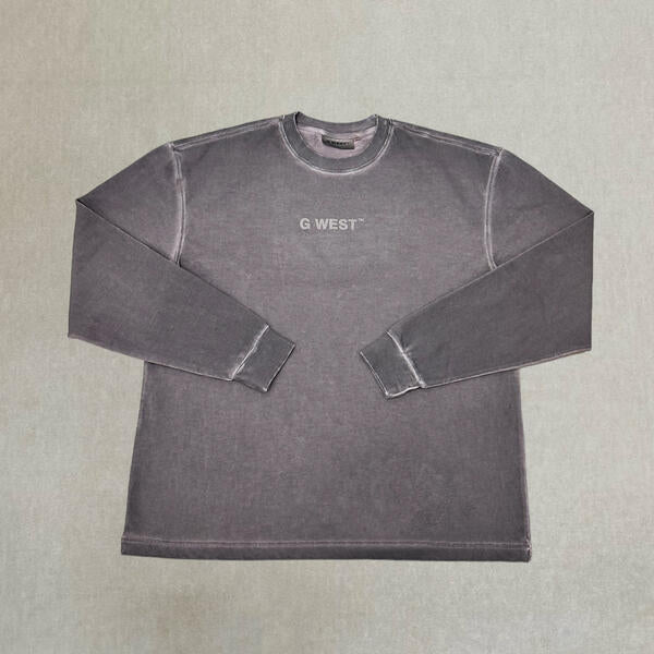 G WEST MENS CREW NECK - Brown 