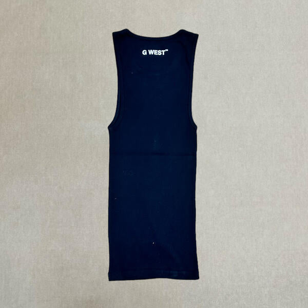  G WEST MENS GYM TANKS - BLACK 