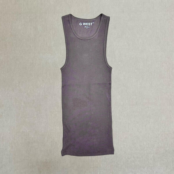  G WEST MENS GYM TANKS - BROWN 