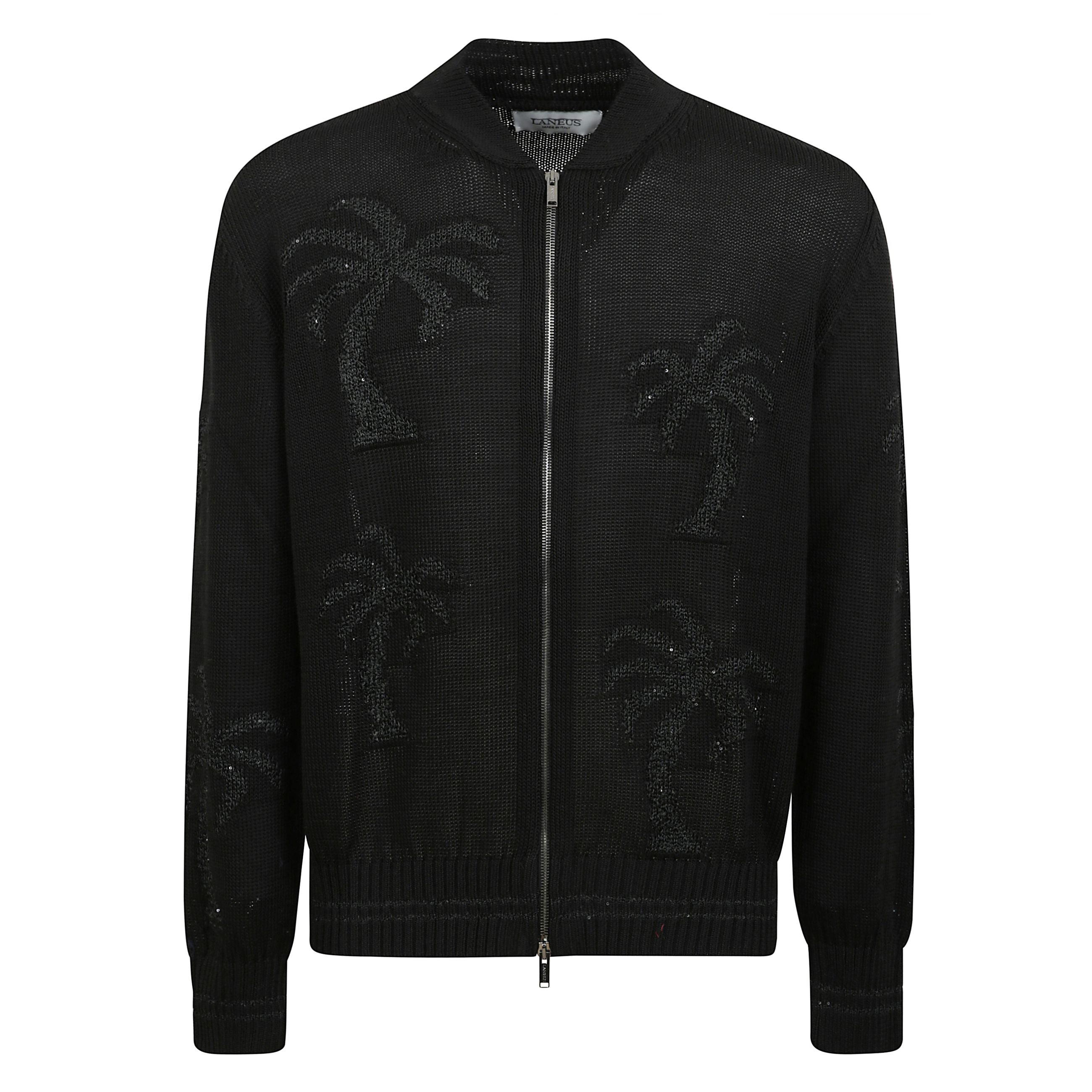 Bomber jacquard tropicale "laneus" Ã¨ realizzato in pregiato filato di cotone modello full zipped, presenta una vestibilitÃ  comoda e le spalle scese.