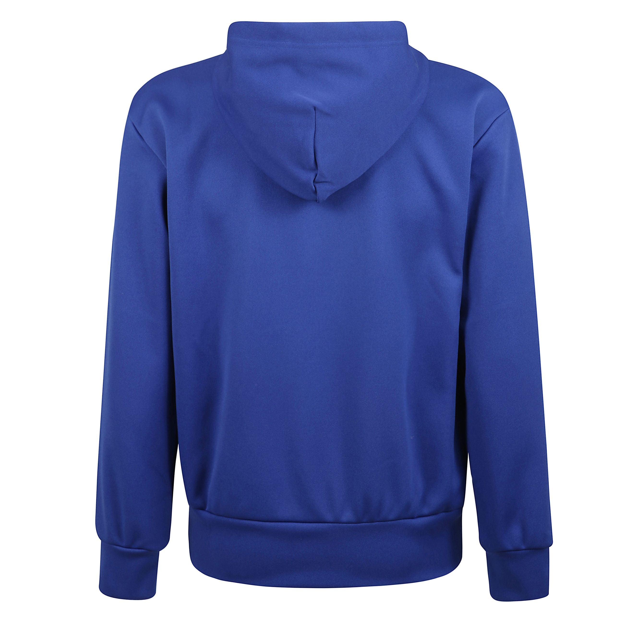 Felpa con cappuccio a maniche lunghe, con chiusura frontale a zip e logo in pile di cotone sul petto, tasca a marsupio divisa sul davanti e bordi a costine.