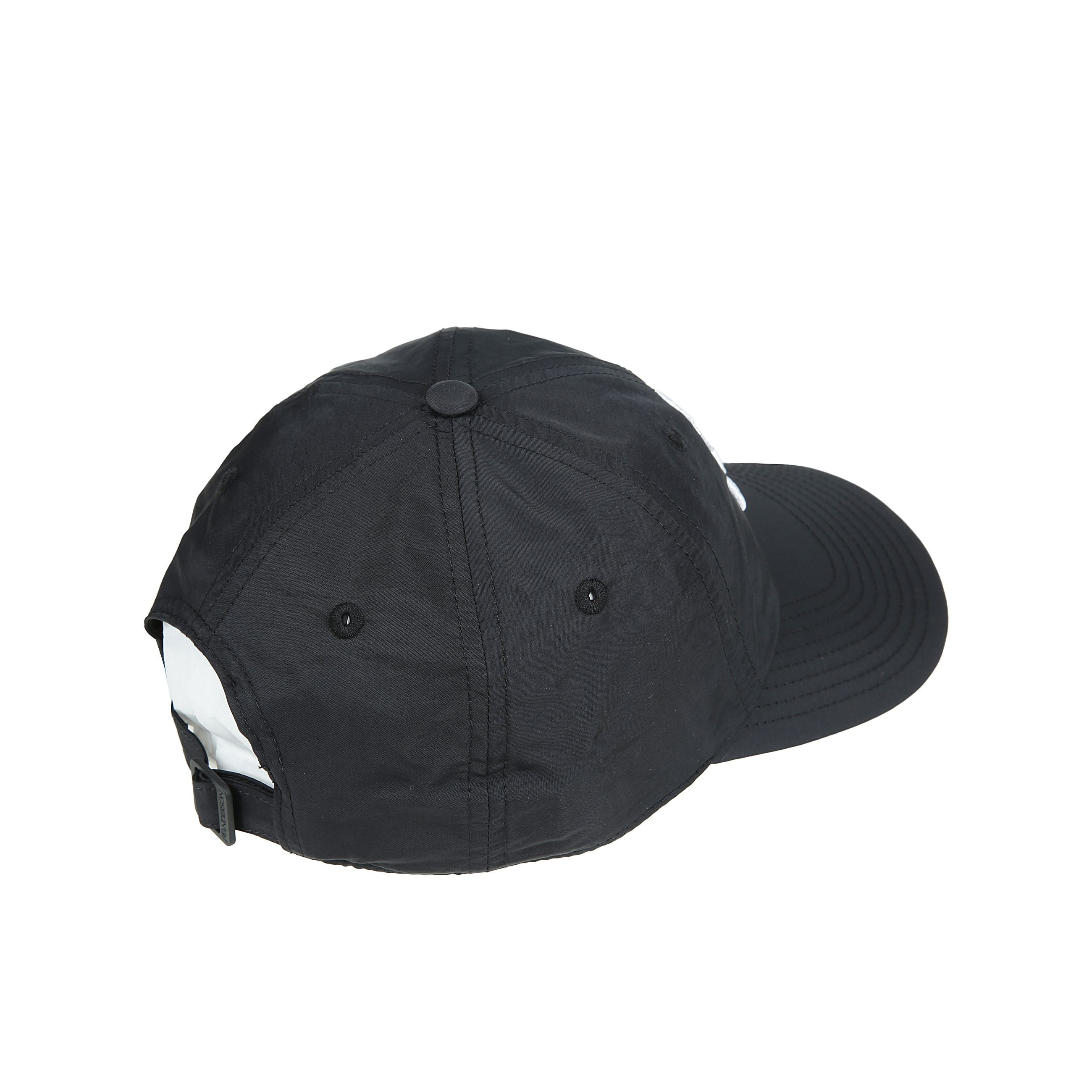 Cappello con visiera rigida jw anderson e logo ricamato a contrasto, ha cinturino regolabile posteriore.