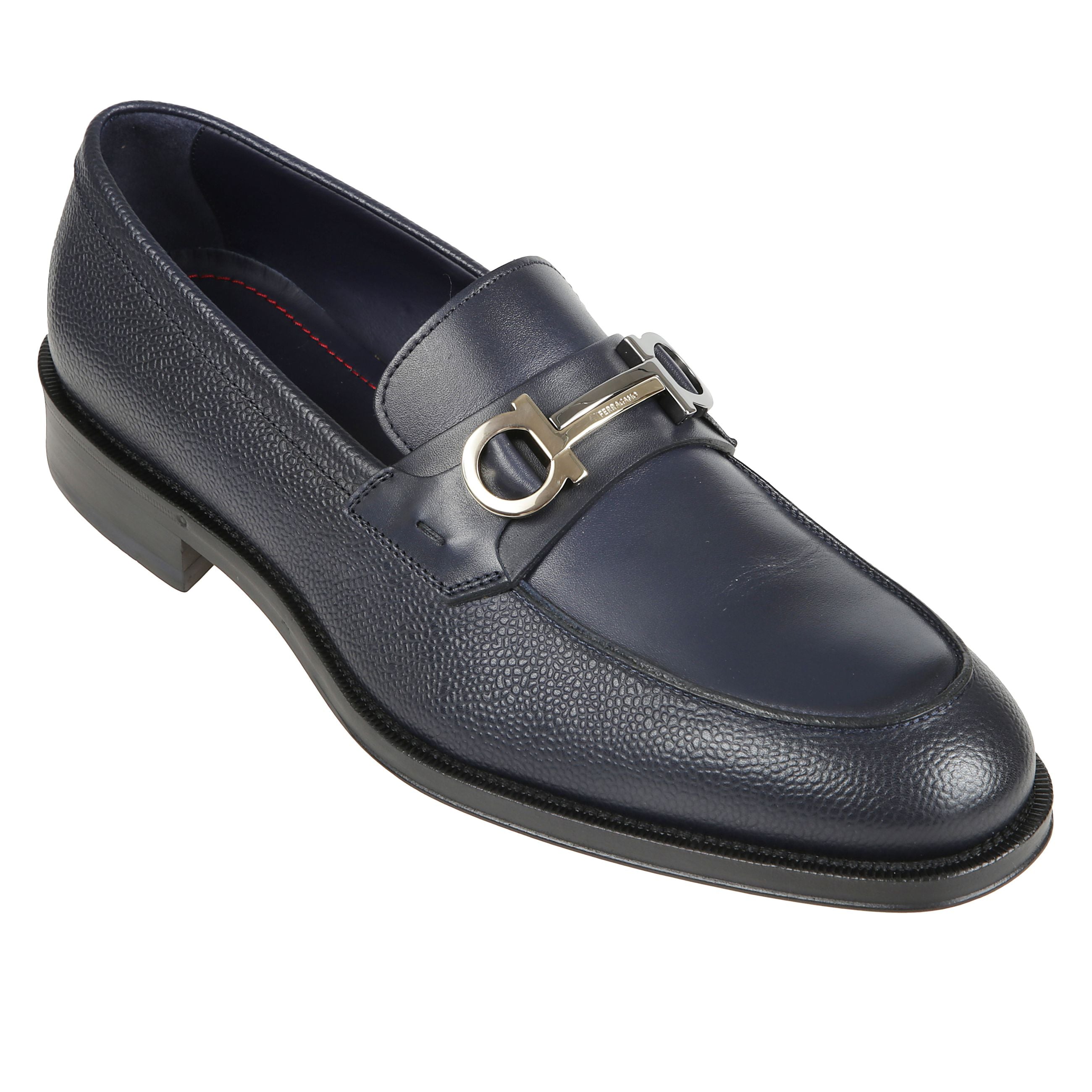 Mocassini con fibbia gancini