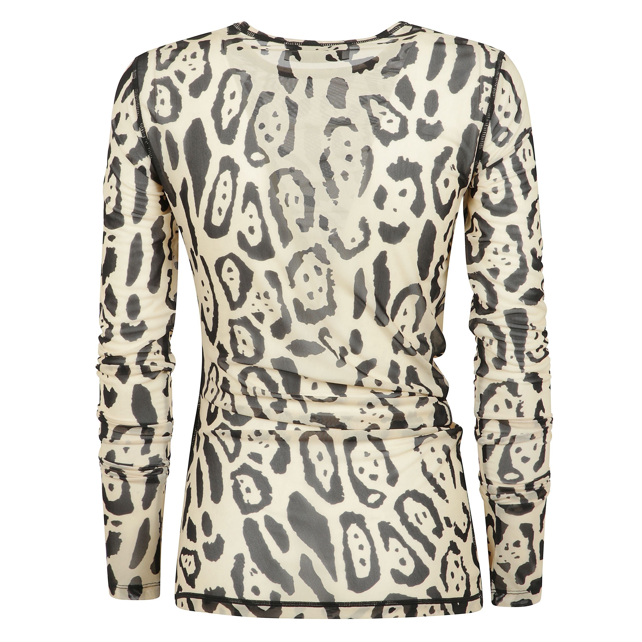 Body-top in tulle stampato.