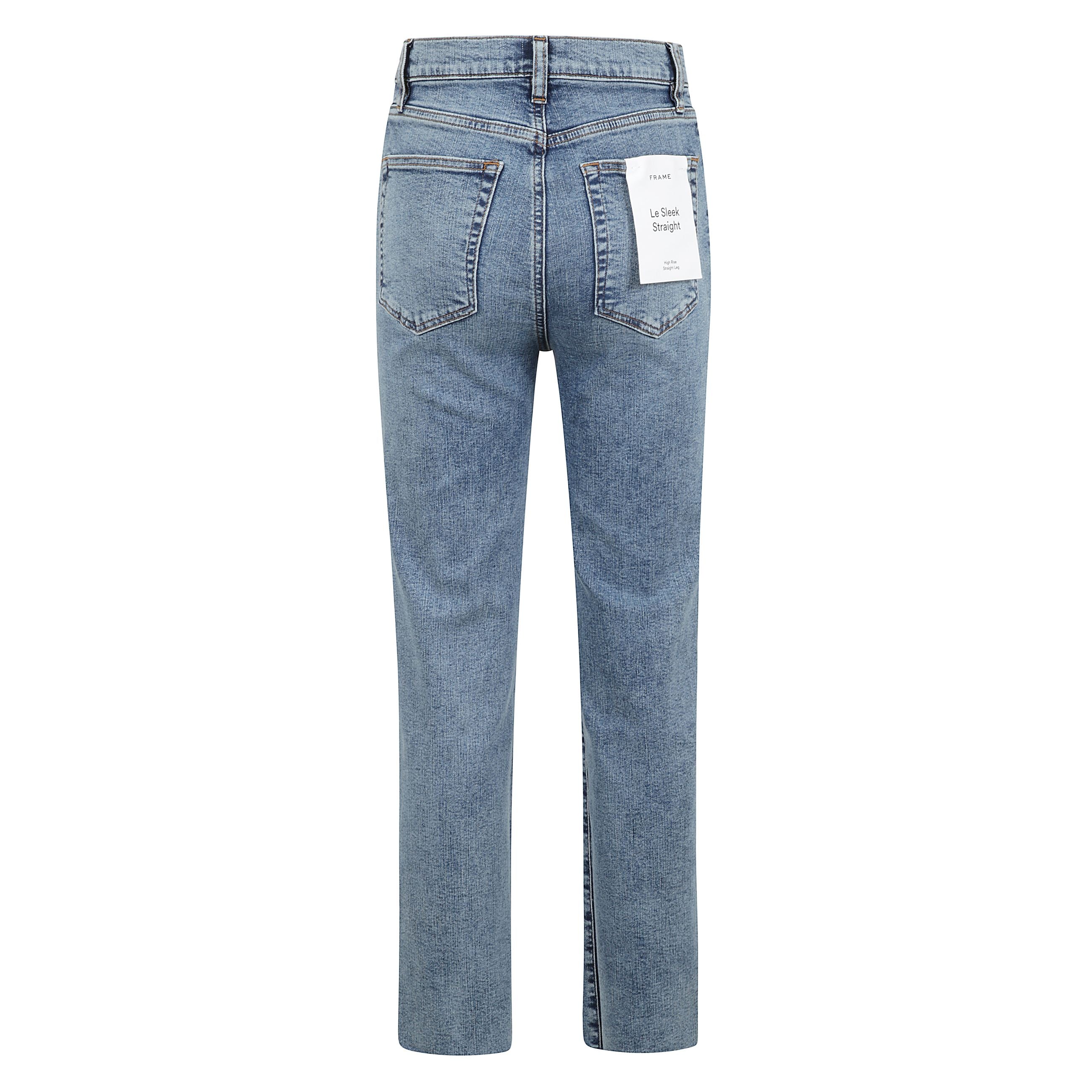 Le sleek straight dal design a cinque tasche con orlo a taglio vivo