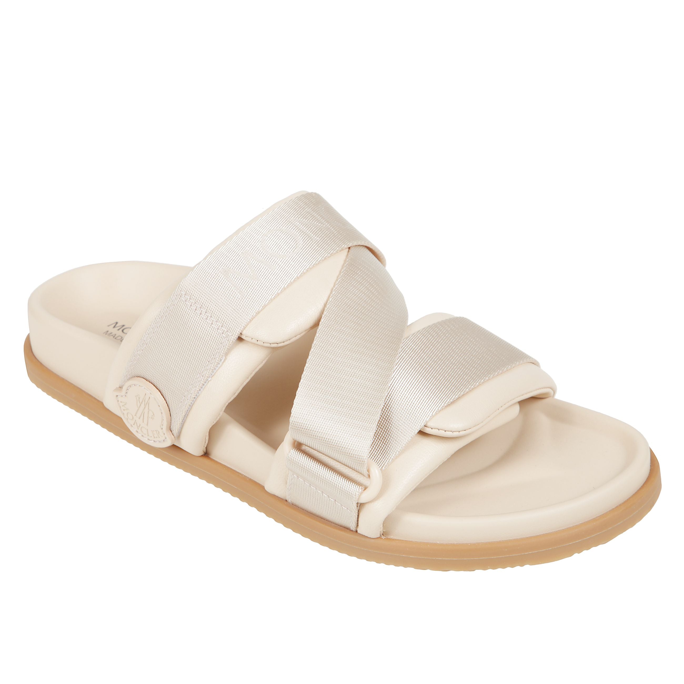 Mon summer sandals in pelle con fasce incrociate