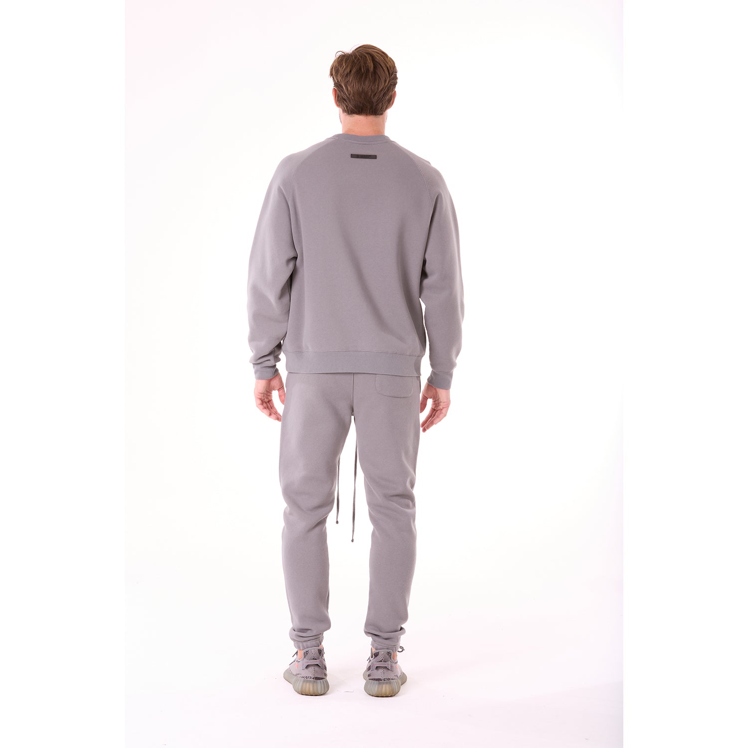 G WEST MENS  LIFESTYLE PREMIUM CREW NECK  SWEATSHIRT - CHARCOAL GRAY