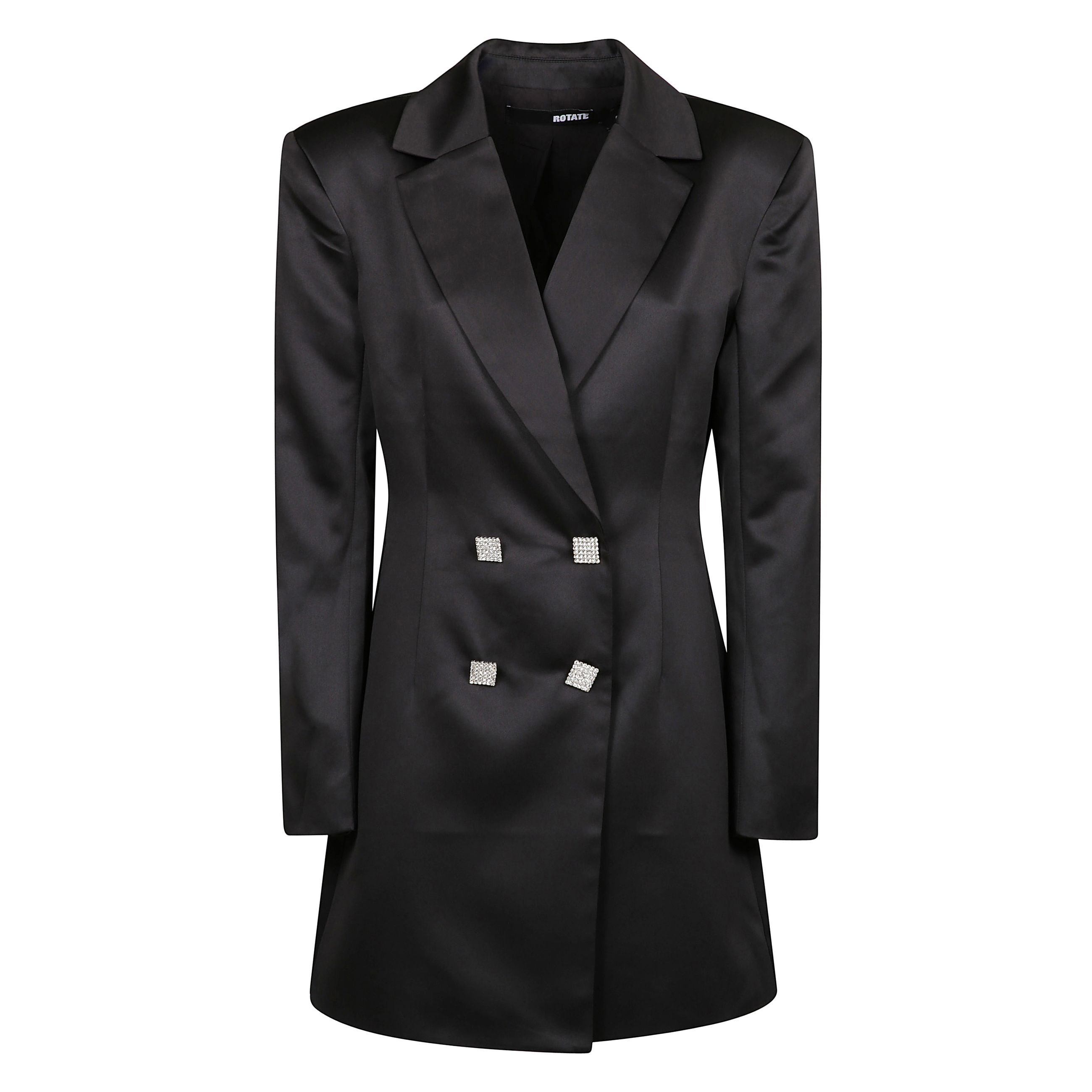 Vestito nero blazer doppiopetto in satin