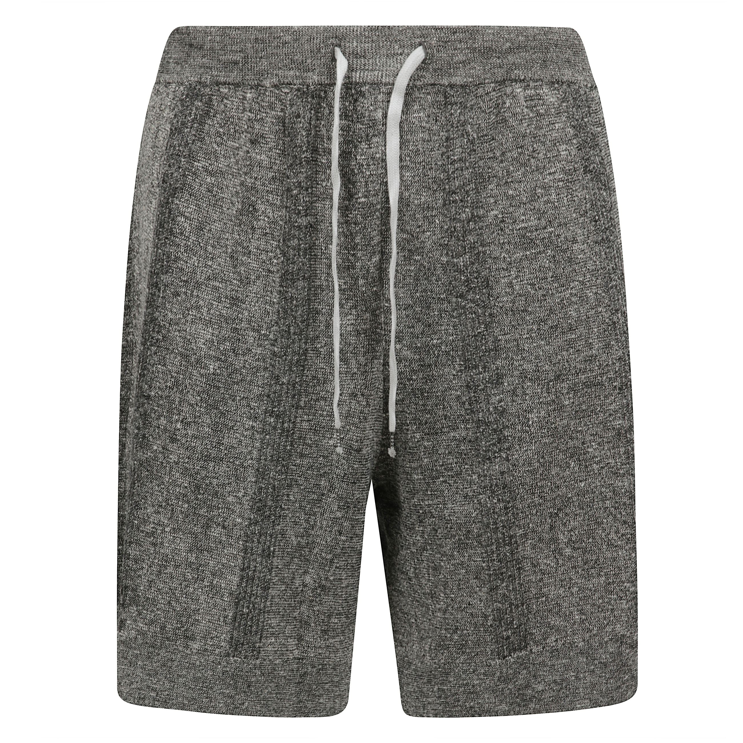 Shorts in poliestere e lino, vita regolare con coulisse, gamba dritta, lunghezza al ginocchio, four stitches sul retro