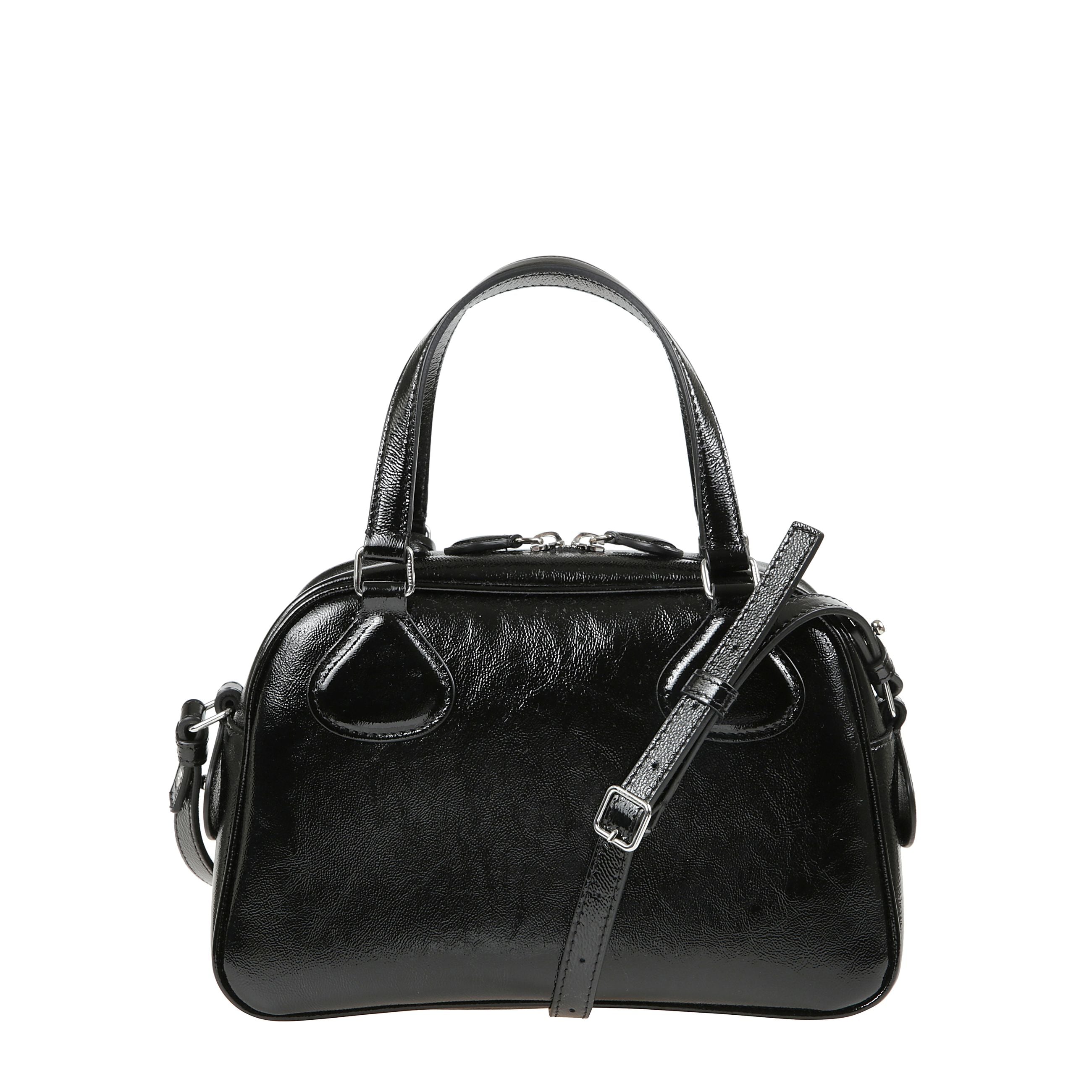 Ac stud naplack bowling bag chiusura con zip a doppio cursore, due manici con tracolla regolabile e rimovibile e tasca interna con zip