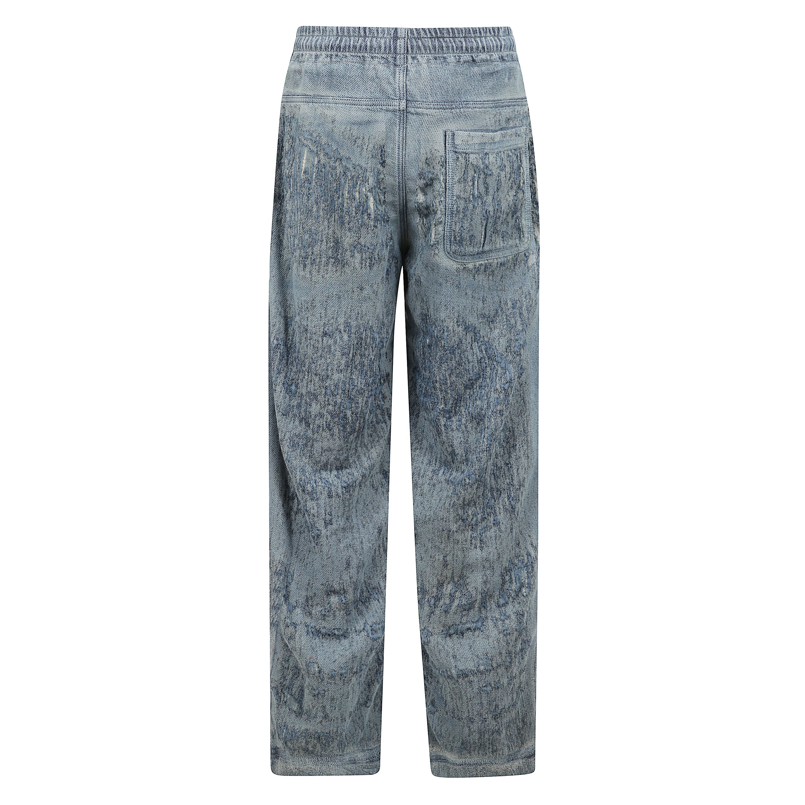 D-enimos-fsg pantaloni con vita con coulisse elasticizzata, due tasche a filetto laterali, tasca posteriore sagomata e orlo dritto