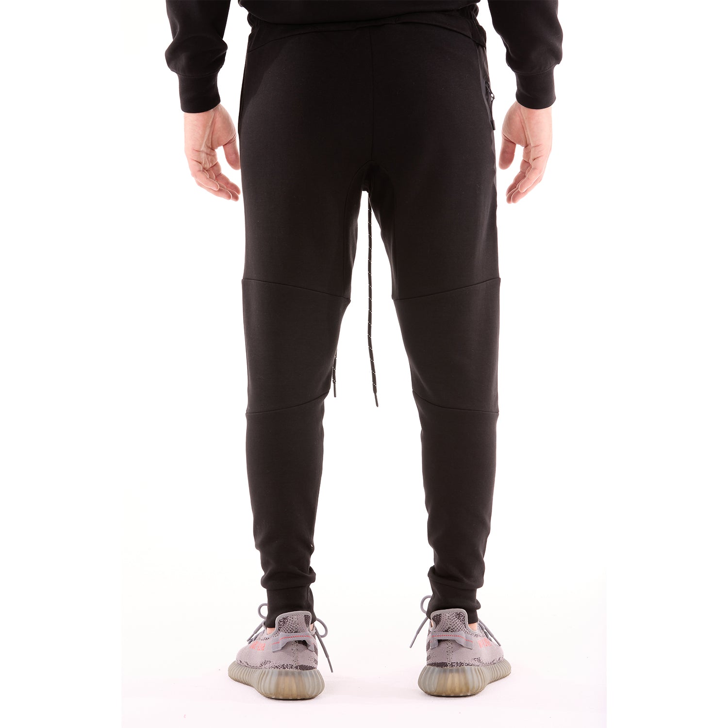 G WEST MENS FLEECE JOGGER PANTS - BLACK