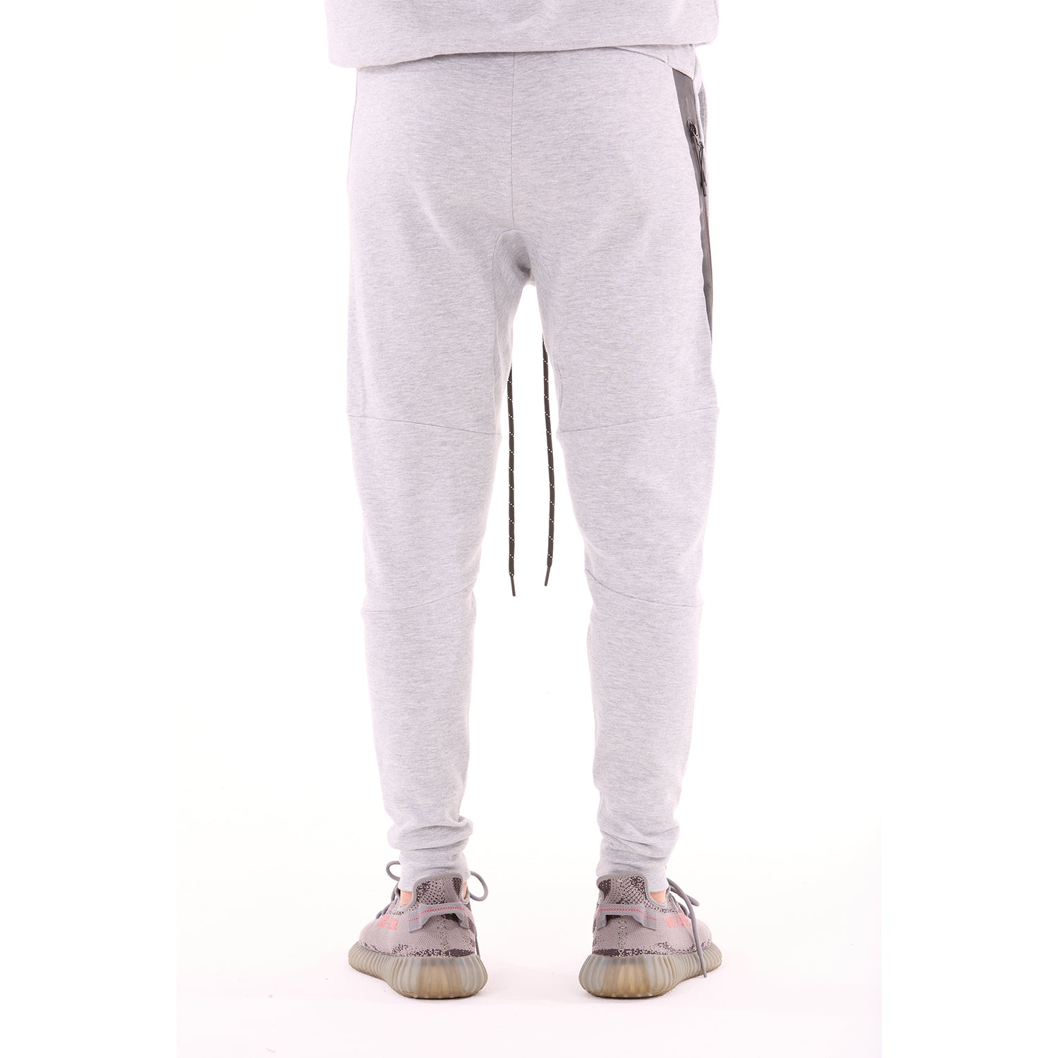 G WEST MENS FLEECE JOGGER PANTS - GREY